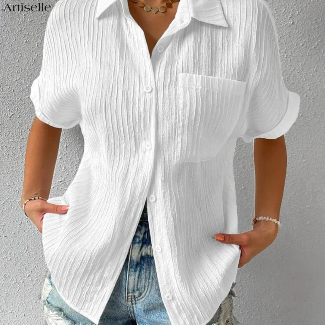 Nola™ Casual Chic Crinkle Blouse