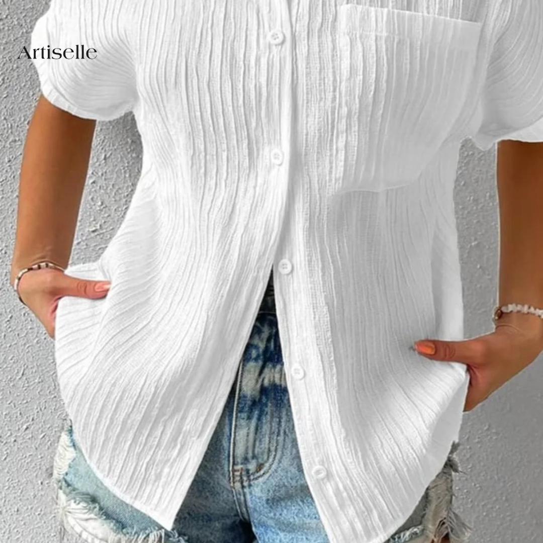 Nola™ Casual Chic Crinkle Blouse