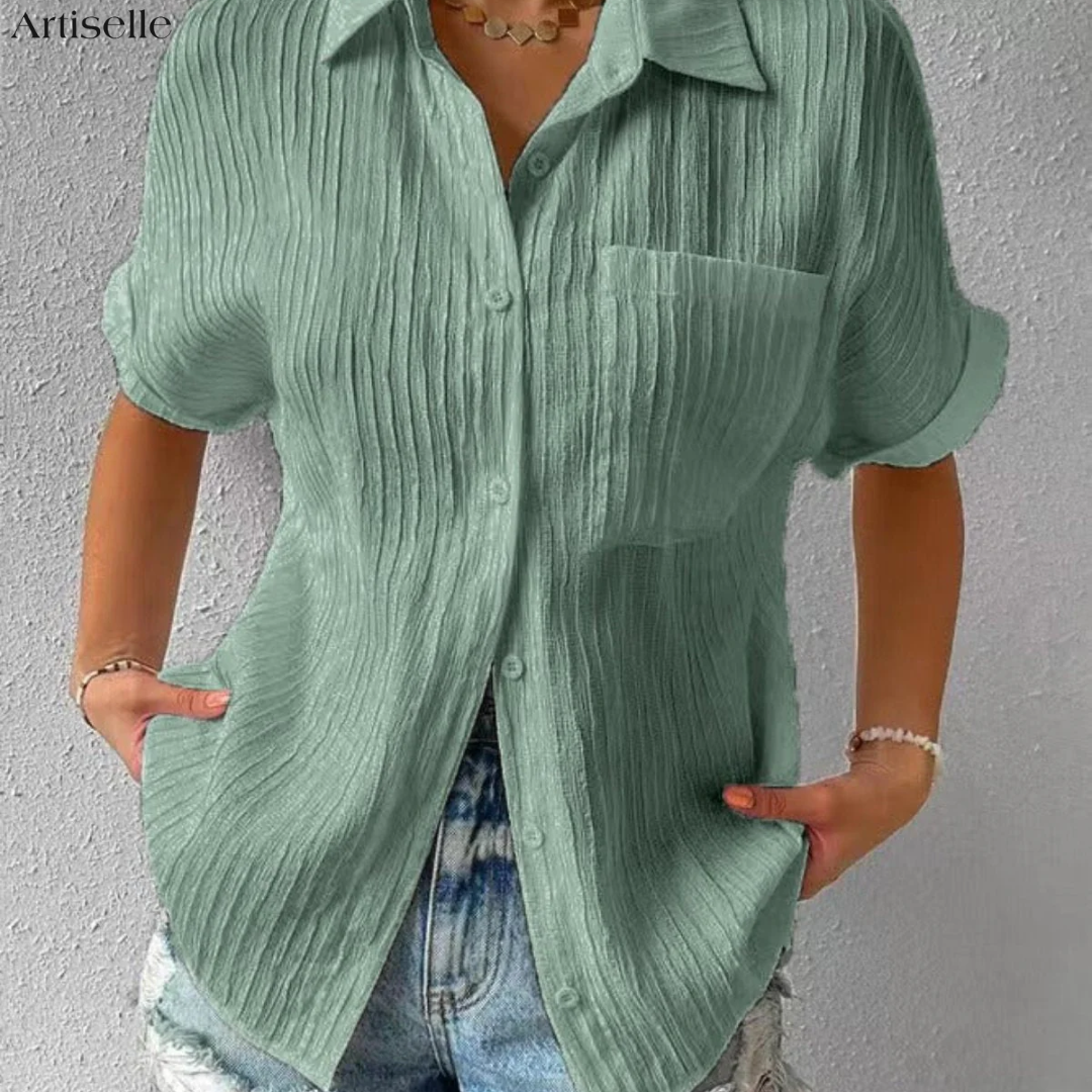 Nola™ Casual Chic Crinkle Blouse