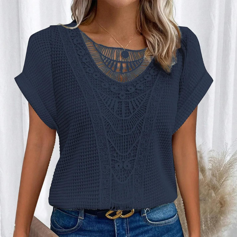 Gracie™ Chic Lace Trimmed T-Shirt