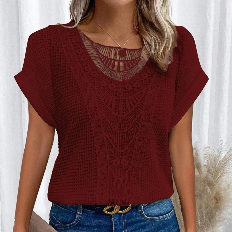 Gracie™ Chic Lace Trimmed T-Shirt