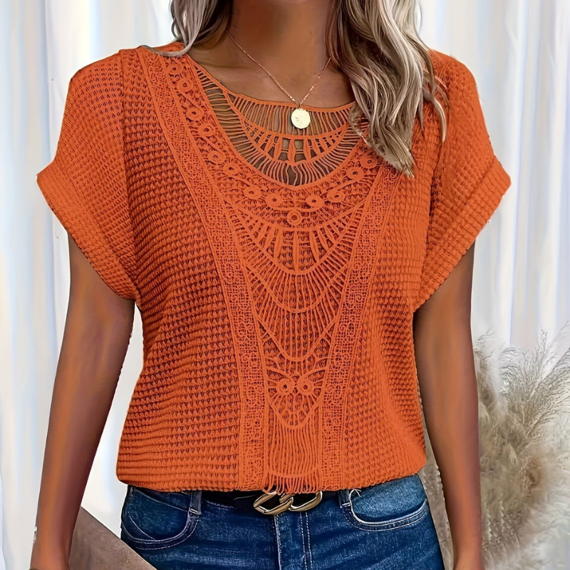 Gracie™ Chic Lace Trimmed T-Shirt