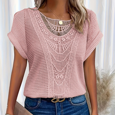 Gracie™ Chic Lace Trimmed T-Shirt