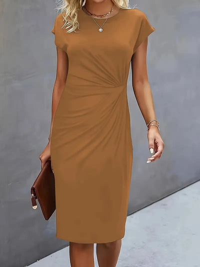 Queenie™ Elegant Casual Round Neck Dress